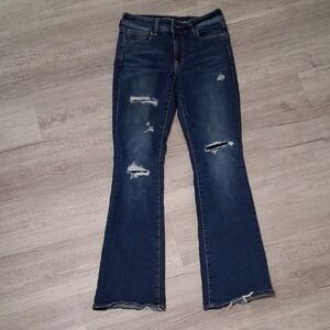 American Eagle Outfitters Navy Flare Jeans